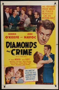 7b354 HI DIDDLE DIDDLE 1sh R40s Adolphe Menjou, Martha Scott, Pola Negri, Diamonds and Crime!