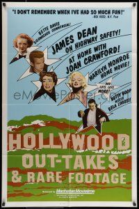 7b377 HOLLYWOOD OUT-TAKES 1sh '83 James Dean, Marilyn Monroe, Bela Lugosi, Joan Crawford!