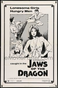 7b416 JAWS OF THE DRAGON 1sh '76 James Nam, cool kung fu martial arts action images!