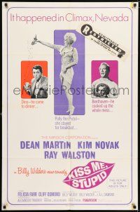 7b448 KISS ME, STUPID 1sh '65 directed by Billy Wilder, Kim Novak, Dean Martin, Ray Walston!