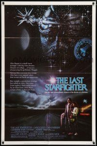 7b457 LAST STARFIGHTER 1sh '84 Lance Guest, great sci-fi art by Charles de Mar!