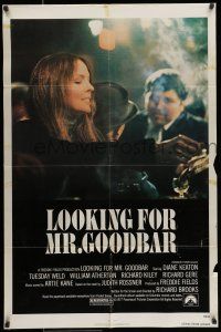 7b467 LOOKING FOR MR. GOODBAR 1sh '77 close up of Diane Keaton, directed by Richard Brooks!