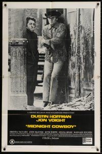 7b506 MIDNIGHT COWBOY x-rated 1sh '69 Dustin Hoffman, Jon Voight, John Schlesinger classic!