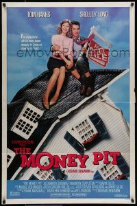 7b524 MONEY PIT 1sh '86 Steven Spielberg, Tom Hanks & Shelley Long are deeply in love & debt!