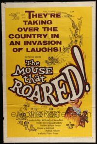 7b532 MOUSE THAT ROARED 1sh '59 Sellers & Seberg take over the country w/an invasion of laughs!