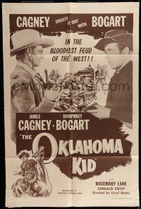 7b573 OKLAHOMA KID 1sh R56 James Cagney & Humphrey Bogart in the bloodiest feud of the West!