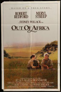 7b595 OUT OF AFRICA 1sh '85 Robert Redford & Meryl Streep, directed by Sydney Pollack!