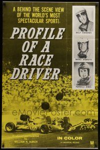 7b643 PROFILE OF A RACE DRIVER 1sh '60s incredible race car track image of cars colliding!