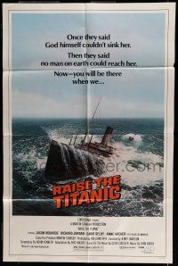7b666 RAISE THE TITANIC 1sh '80 cool image of ship being pulled from the depths of the ocean!