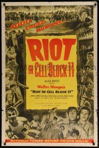 7b694 RIOT IN CELL BLOCK 11 1sh '54 directed by Don Siegel, Sam Peckinpah, 4,000 caged humans!