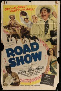 7b695 ROAD SHOW 1sh R46 Hal Roach, Adolphe Menjou, Carole Landis!