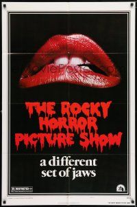 7b698 ROCKY HORROR PICTURE SHOW style A 1sh R80s by Tim Curry, a different set of jaws!