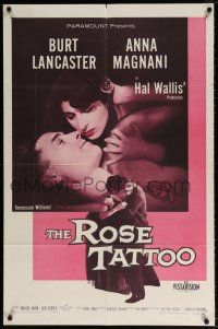 7b704 ROSE TATTOO 1sh '55 Burt Lancaster, Anna Magnani, written by Tennessee Williams!
