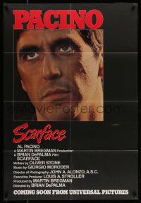 7b739 SCARFACE advance 1sh '83 Al Pacino as Tony Montana, Brian De Palma, Oliver Stone!