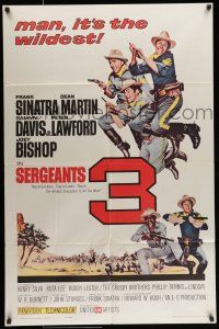 7b772 SERGEANTS 3 1sh '62 John Sturges, Frank Sinatra, Rat Pack parody of Gunga Din!