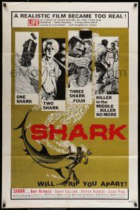 7b793 SHARK style A 1sh '69 directed by Samuel Fuller, Burt Reynolds, sexy Silvia Pinal!