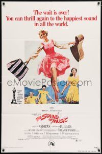 7b832 SOUND OF MUSIC 1sh R73 classic Terpning art of Julie Andrews & top cast!