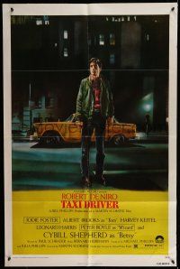 7b869 TAXI DRIVER 1sh '76 classic Peellaert art of Robert De Niro, directed by Martin Scorsese!