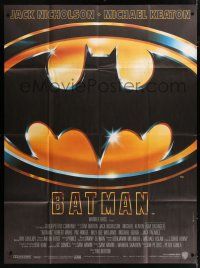 7c738 BATMAN French 1p '89 Michael Keaton, Jack Nicholson, directed by Tim Burton!