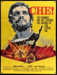 7c762 CHE French 1p '69 cool different Boris Grinsson art of Omar Sharif as Guevara!