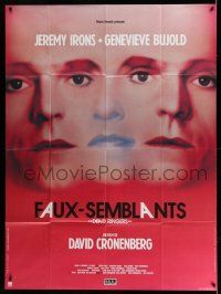 7c773 DEAD RINGERS French 1p '89 Jeremy Irons & Genevieve Bujold, directed by David Cronenberg!