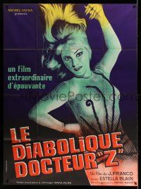7c778 DIABOLICAL DR Z French 1p '66 directed by Jess Franco, different art of sexy blonde!