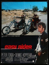 7c791 EASY RIDER French 1p R80s Peter Fonda, motorcycle biker classic directed by Dennis Hopper!