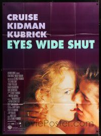 7c792 EYES WIDE SHUT French 1p '99 Stanley Kubrick, romantic c/u of Tom Cruise & Nicole Kidman!