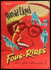 7c807 FUNNY SIDE OF LIFE French 1p '63 different Grinsson artwork of Harold Lloyd, compilation!