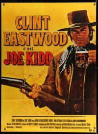 7c843 JOE KIDD French 1p '72 best art of Clint Eastwood with beer and gun in hand by Jean Mascii!