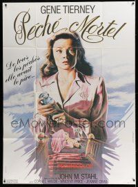 7c857 LEAVE HER TO HEAVEN French 1p R81 different art of sexy Gene Tierney by Yves Prince!