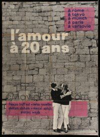 7c873 LOVE AT TWENTY style A French 1p '62 Francois Truffaut, Wajda, Ophuls, Rossellini & Ishihara!