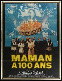 7c882 MAMA TURNS 100 French 1p '79 great image of Geraldine Chaplin & family with birthday cake!