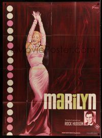 7c887 MARILYN French 1p '63 sexy full-length art of young Monroe by Boris Grinsson!