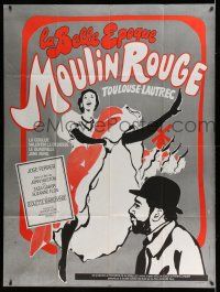 7c895 MOULIN ROUGE French 1p R70s art of Jose Ferrer as Toulouse-Lautrec & sexy French dancer!
