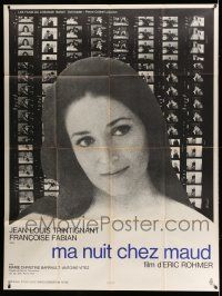 7c903 MY NIGHT AT MAUD'S French 1p '69 Eric Rohmer's Ma nuit chez Maud, Francoise Fabian close up!
