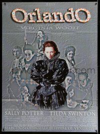 7c915 ORLANDO French 1p '93 Tilda Swinton, from Virginia Woolf's book, cool different image!