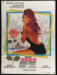 7c945 ROSE FOR EVERYONE French 1p '67 great Michel Landi art of sexy Claudia Cardinale!