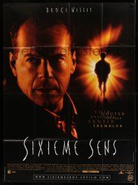 7c957 SIXTH SENSE French 1p '99 Bruce Willis, Haley Joel Osment, directed by M. Night Shyamalan!