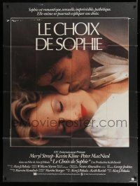 7c964 SOPHIE'S CHOICE French 1p '83 Alan J. Pakula, romantic c/u of Meryl Streep & Kevin Kline!