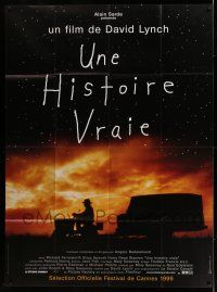7c969 STRAIGHT STORY French 1p '99 David Lynch, Walt Disney, riding lawnmower & sunset image!