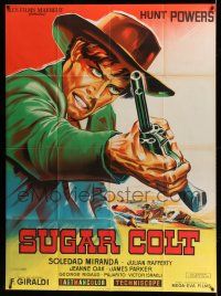 7c970 SUGAR COLT French 1p '66 Hunt Powers, cool spaghetti western art by Constantine Belinsky!