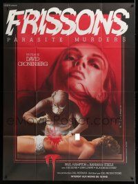 7c979 THEY CAME FROM WITHIN French 1p R84 David Cronenberg, gruesome different Raffin art!