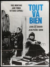 7c982 TOUT VA BIEN French 1p '72 Montand & Jane Fonda by movie camera, Jean-Luc Godard!
