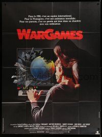 7c991 WARGAMES French 1p '83 teen Matthew Broderick plays video games to start World War III!