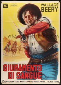 7c519 20 MULE TEAM Italian 1p R64 completely different art of Wallace Beery firing his six-shooter!