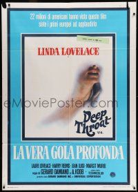 7c577 DEEP THROAT Italian 1p 1977 Linda Lovelace, Harry Reems & Jean Luisi!