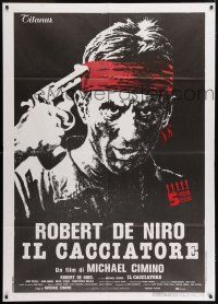 7c578 DEER HUNTER awards style Italian 1p '79 Michael Cimino, Robert De Niro with gun to his head!