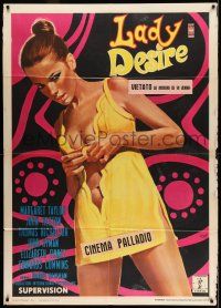 7c641 LADY DESIRE Italian 1p '69 best full-length art of sexiest Margaret Taylor by Mos!