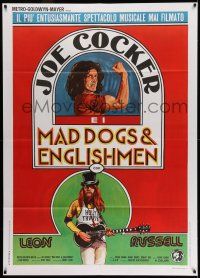 7c652 MAD DOGS & ENGLISHMEN Italian 1p '71 rock 'n' roll, great art of Joe Cocker & Leon Russell!